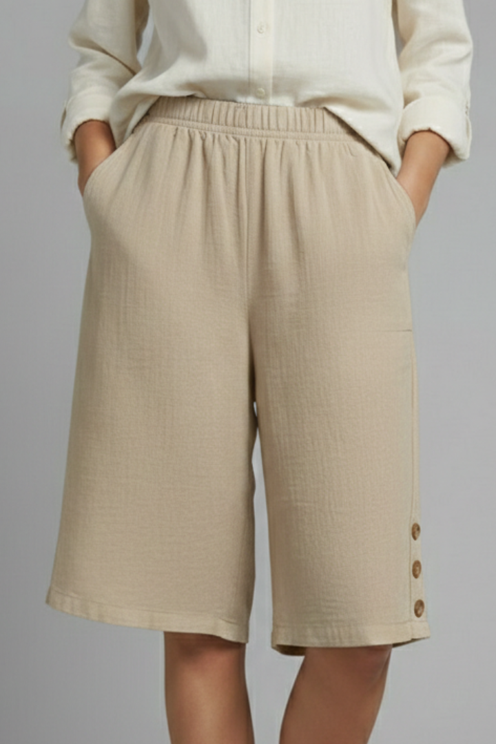 Women's Wide Leg Shorts Elastic Waist