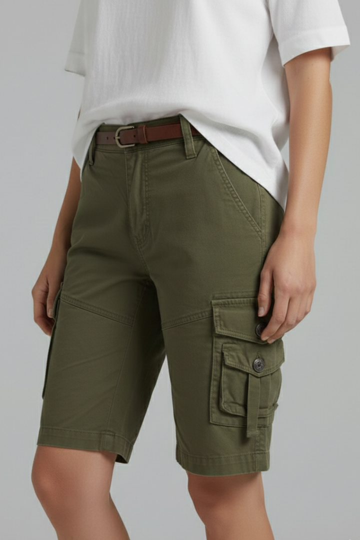 Women's Cargo Shorts with Utility Pockets