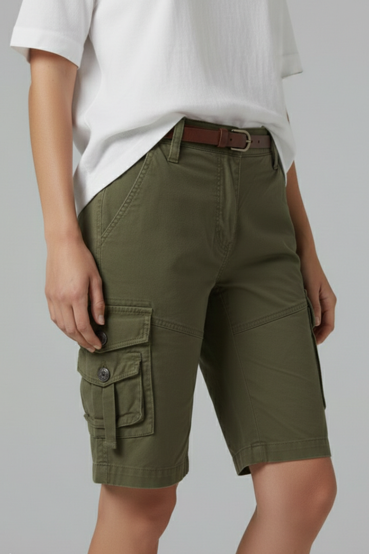 Women's Cargo Shorts with Utility Pockets