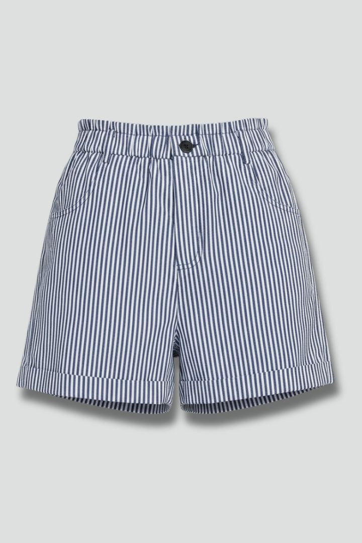 Women's Striped High Waist Tailored Shorts