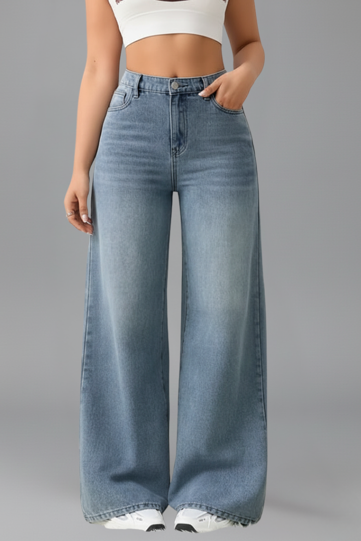 Women's High Rise Wide Leg Jeans