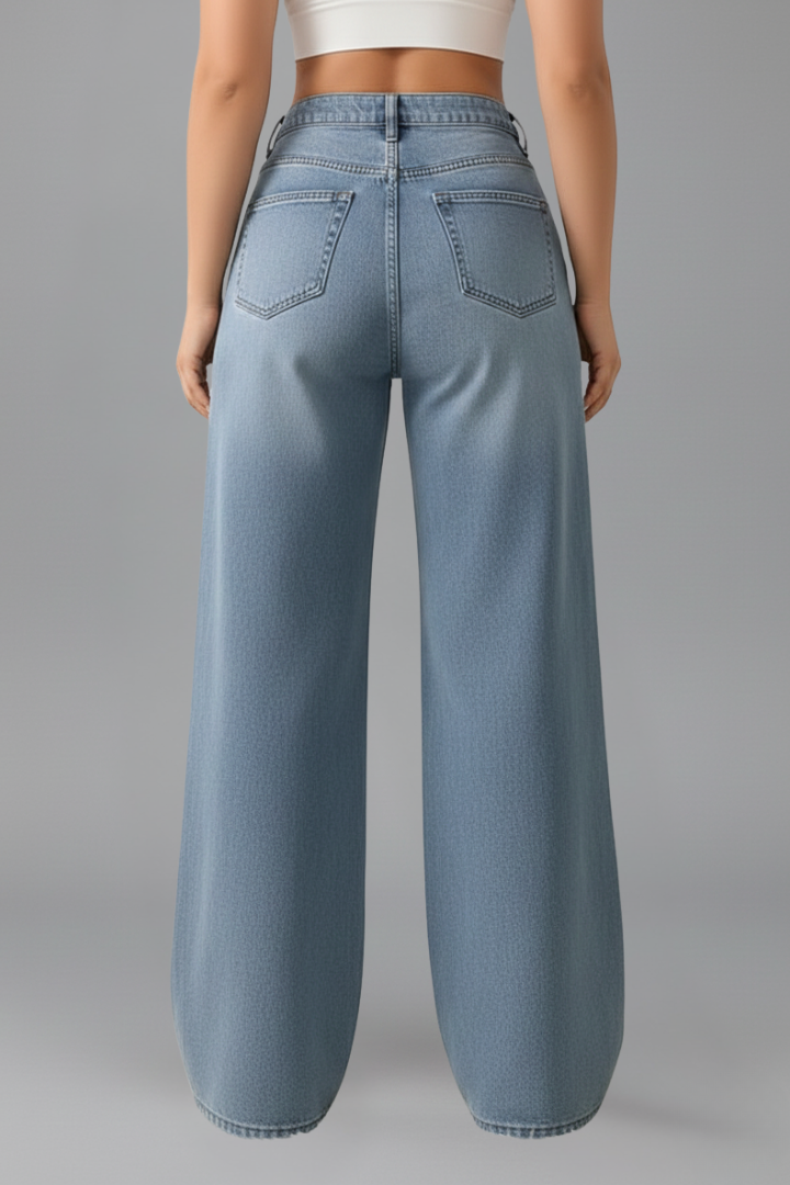Women's High Rise Wide Leg Jeans
