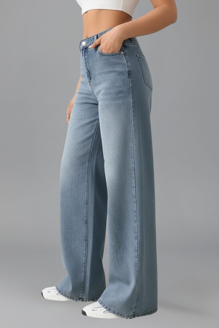 Women's High Rise Wide Leg Jeans