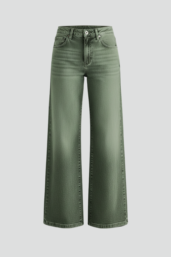 Women's Casual High Rise Wide Leg Jeans