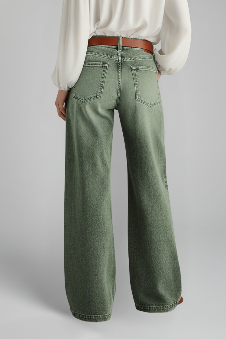 Women's Casual High Rise Wide Leg Jeans