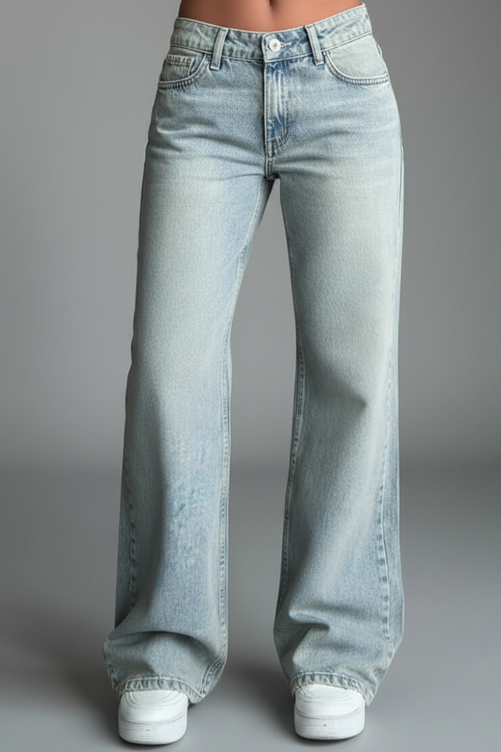 Women's Low Rise Straight Leg Jeans