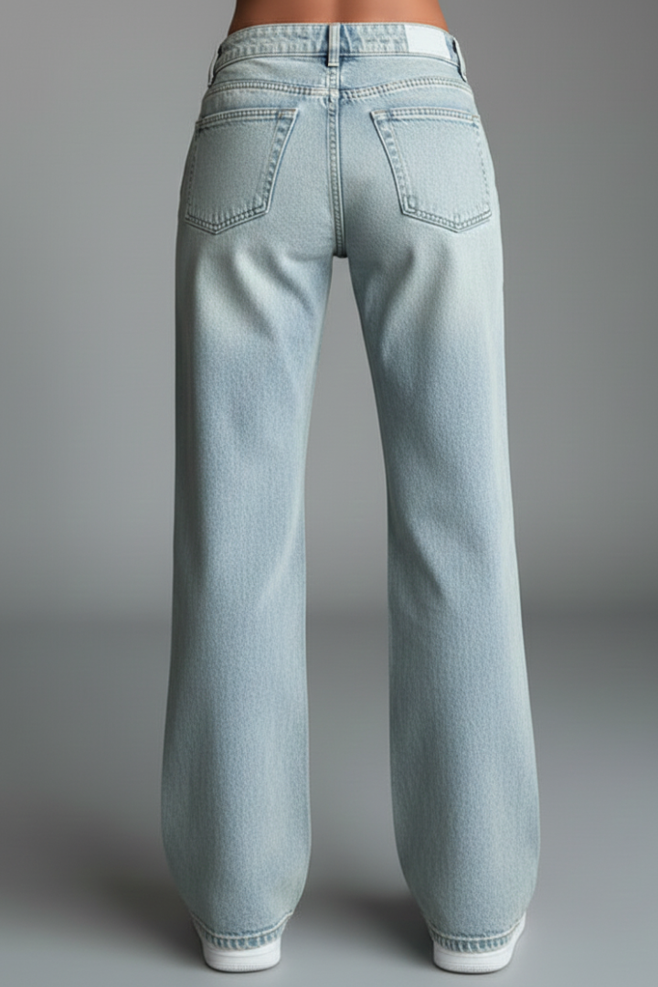 Women's Low Rise Straight Leg Jeans