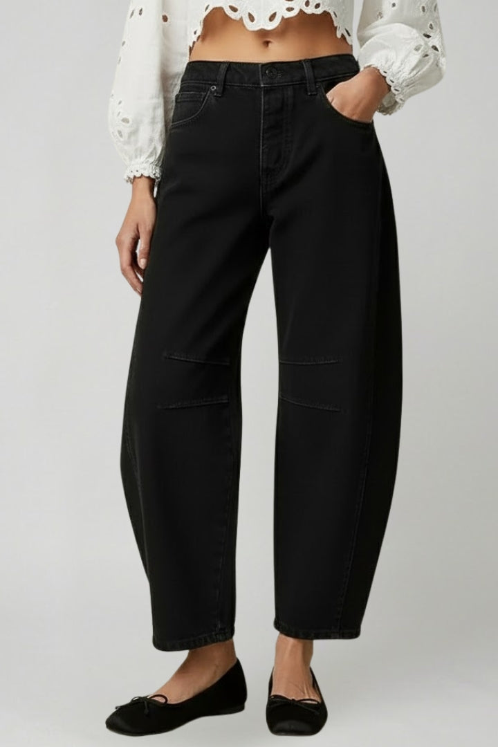 Women's High Waist Stretch Wide Leg Jeans