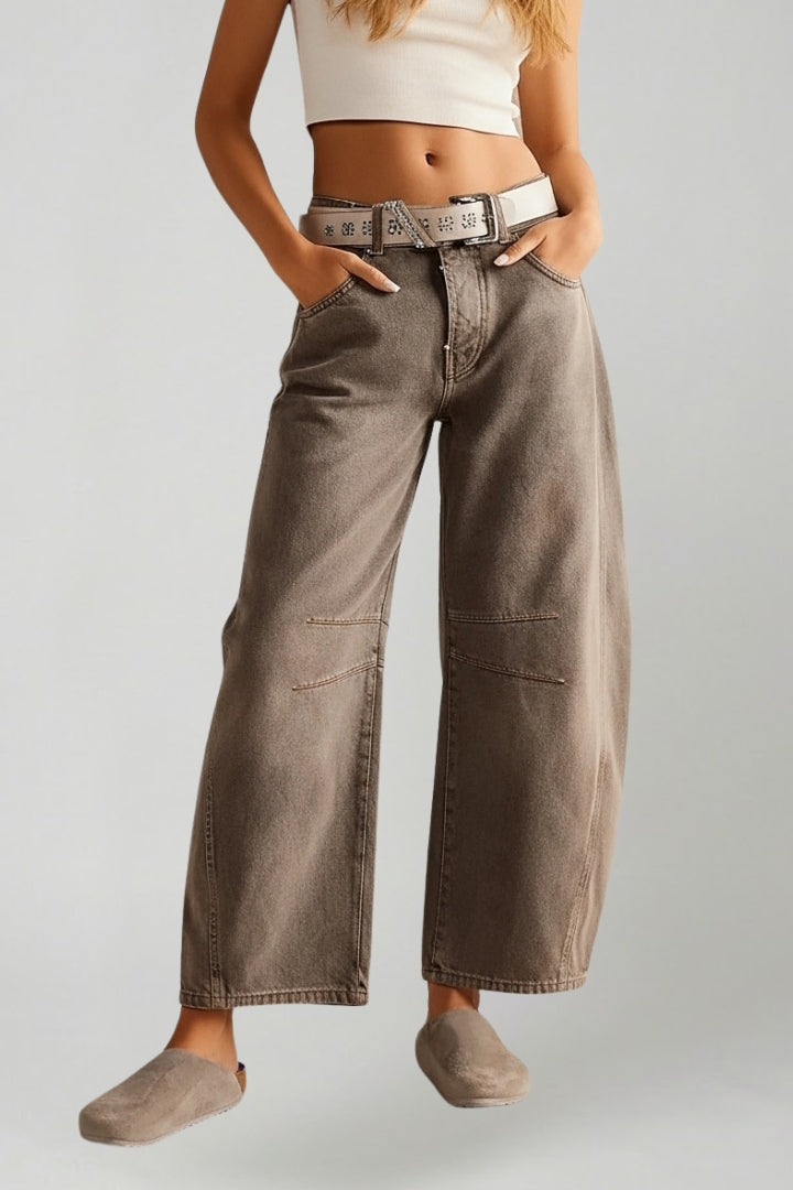 Women's High Waist Stretch Wide Leg Jeans
