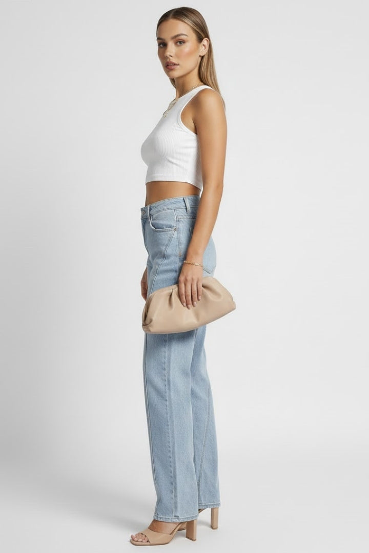 Women's Classic High Waist Straight Leg Jeans