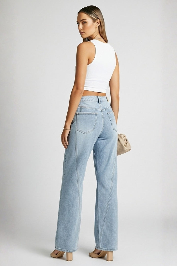 Women's Classic High Waist Straight Leg Jeans