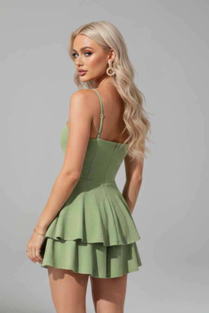 Women's Spaghetti Strap Flared Mini Dress