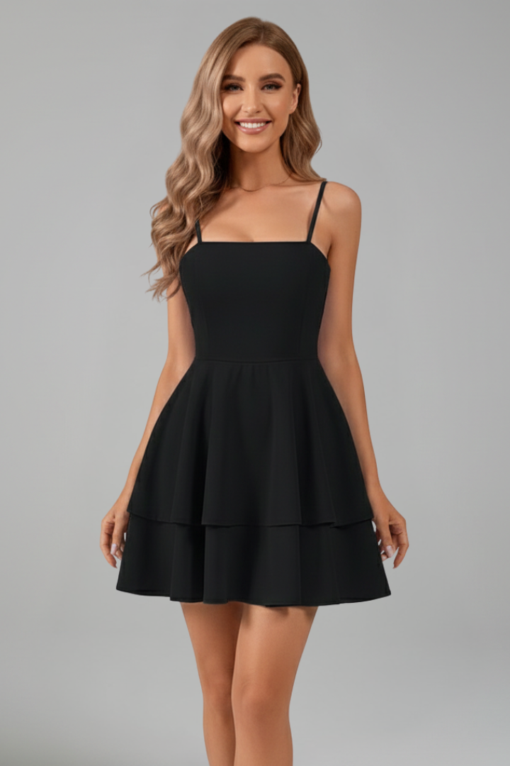 Women's Spaghetti Strap Flared Mini Dress