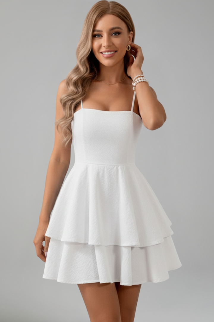 Women's Spaghetti Strap Flared Mini Dress
