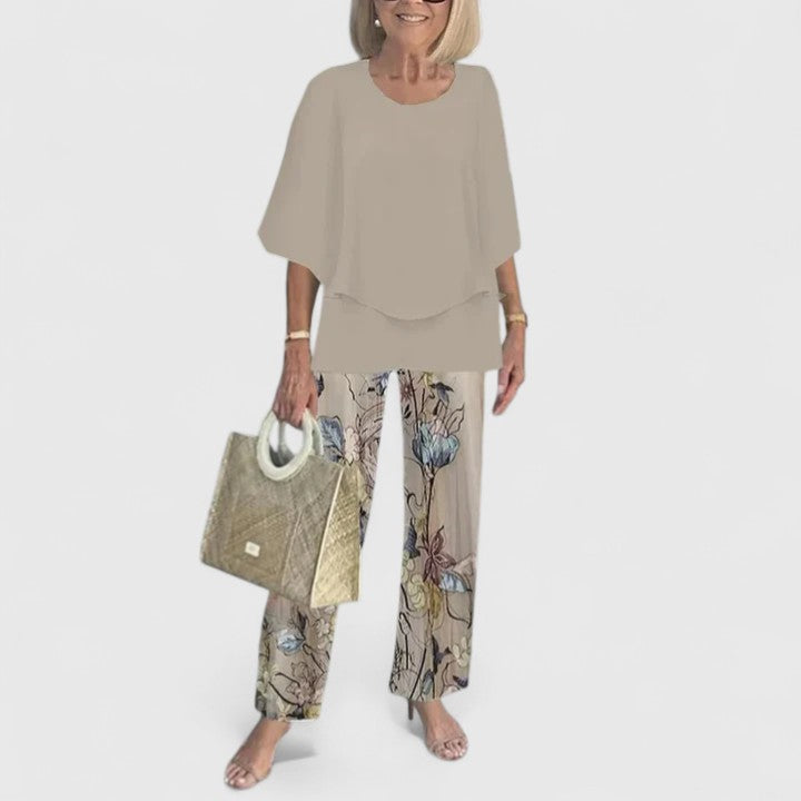 Women's Printed Two Piece Pants Set