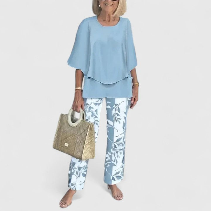 Women's Printed Two Piece Pants Set