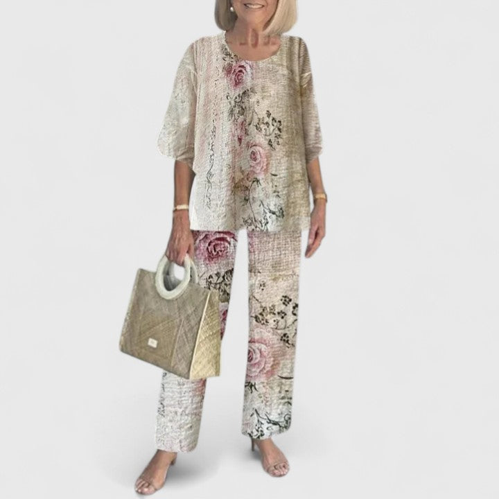 Women's Printed Two Piece Pants Set