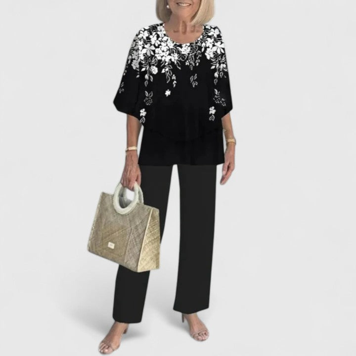Women's Printed Two Piece Pants Set