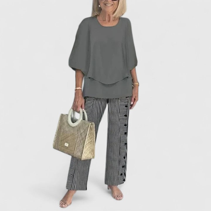 Women's Printed Two Piece Pants Set