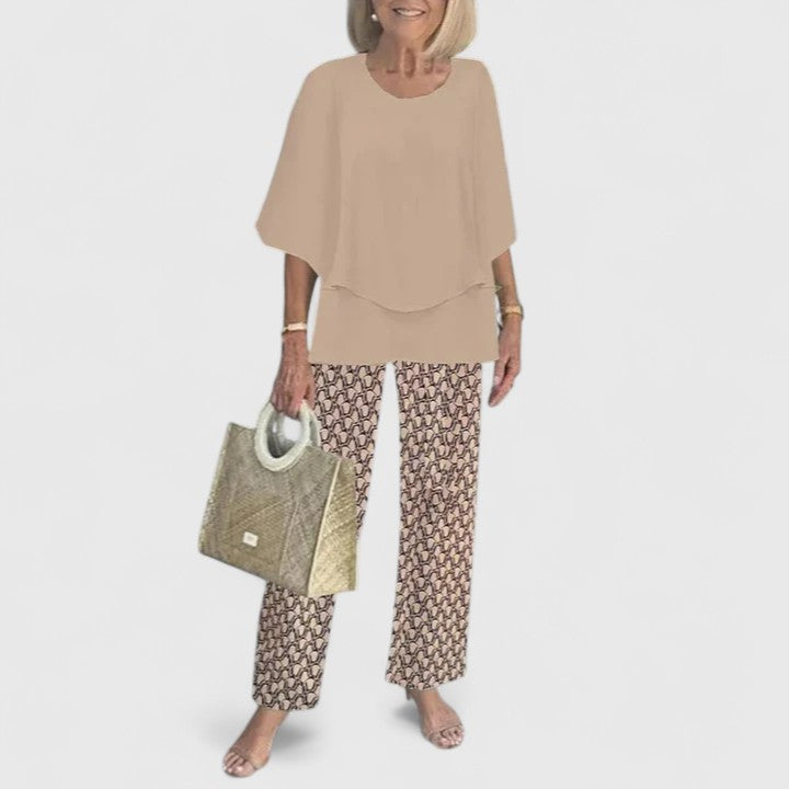 Women's Printed Two Piece Pants Set