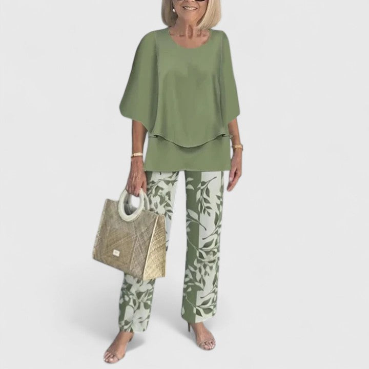 Women's Printed Two Piece Pants Set