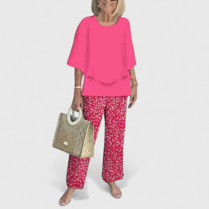Women's Printed Two Piece Pants Set