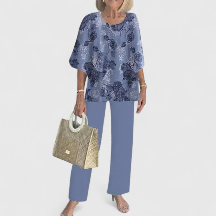 Women's Printed Two Piece Pants Set