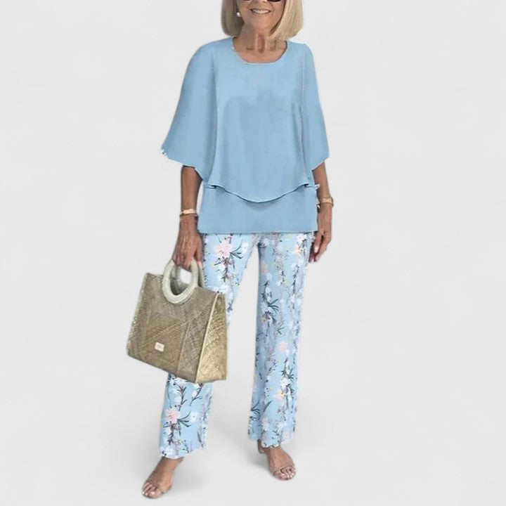 Women's Printed Two Piece Pants Set