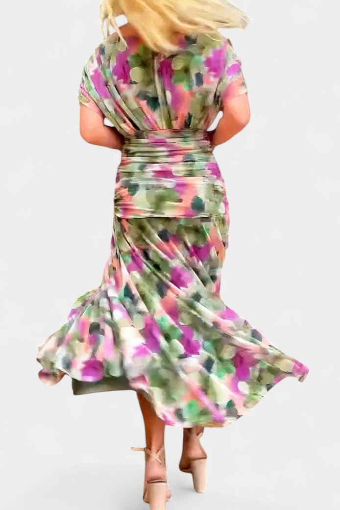 Women's Off-Shoulder Ruched Maxi Dress