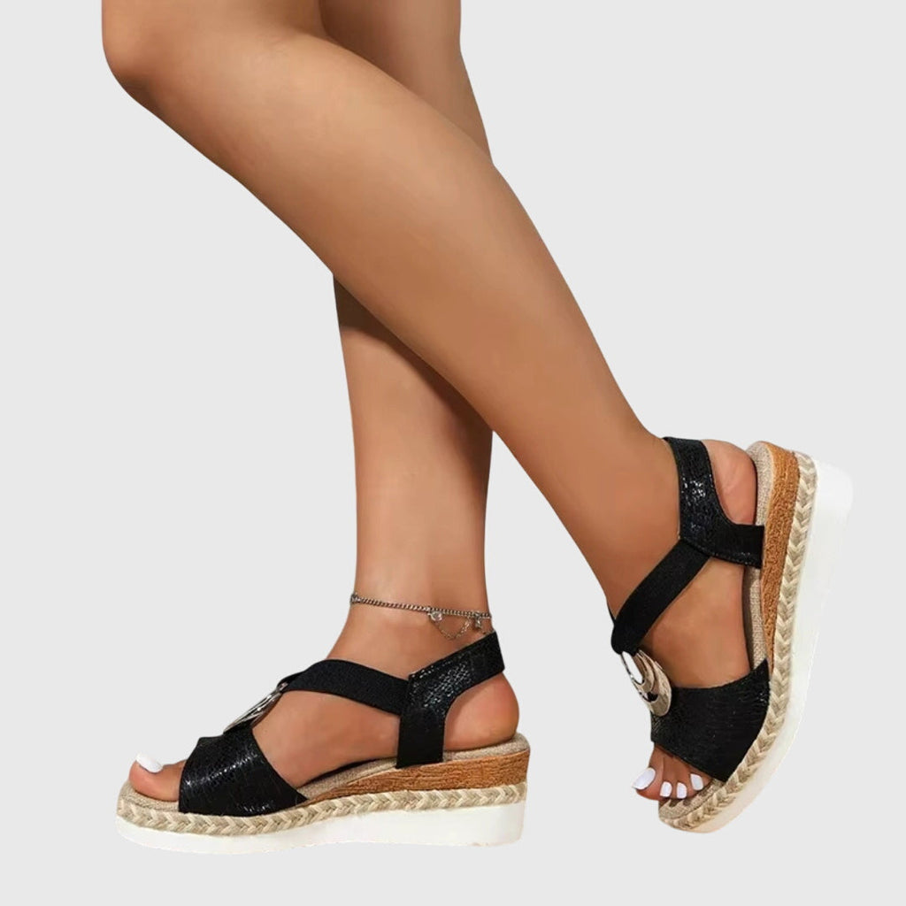 Women's Orthopedic Buckle-Strap Elevated Sandals