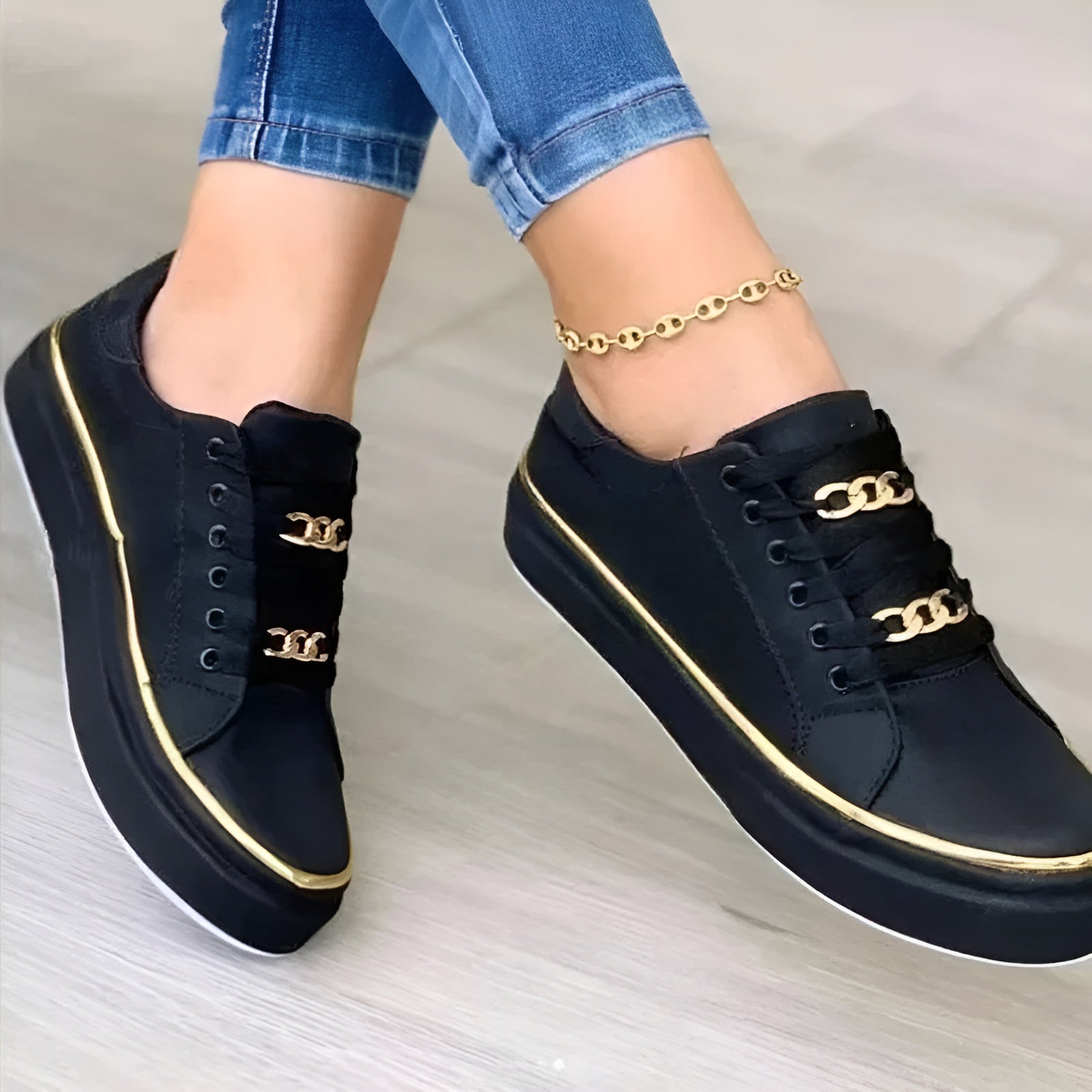 Women's Orthopedic Platform Lace-Up Sneakers