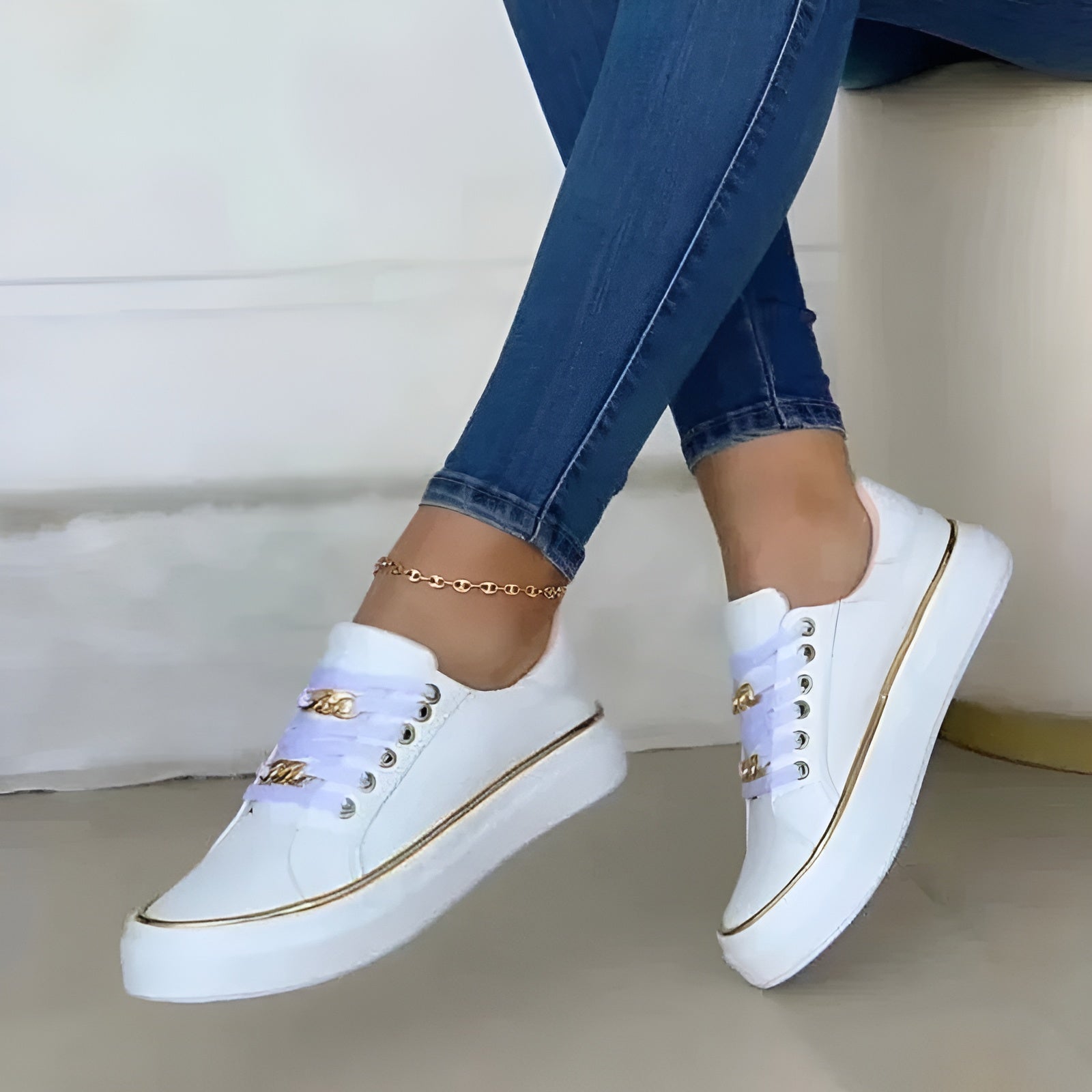 Women's Orthopedic Platform Lace-Up Sneakers