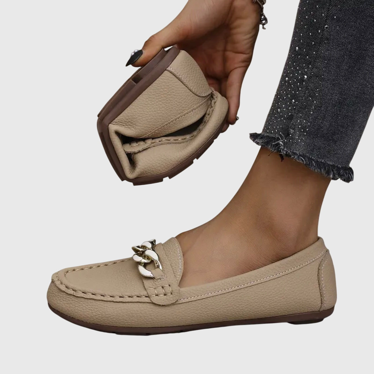 Women's Orthopedic Chain-Detail Loafers