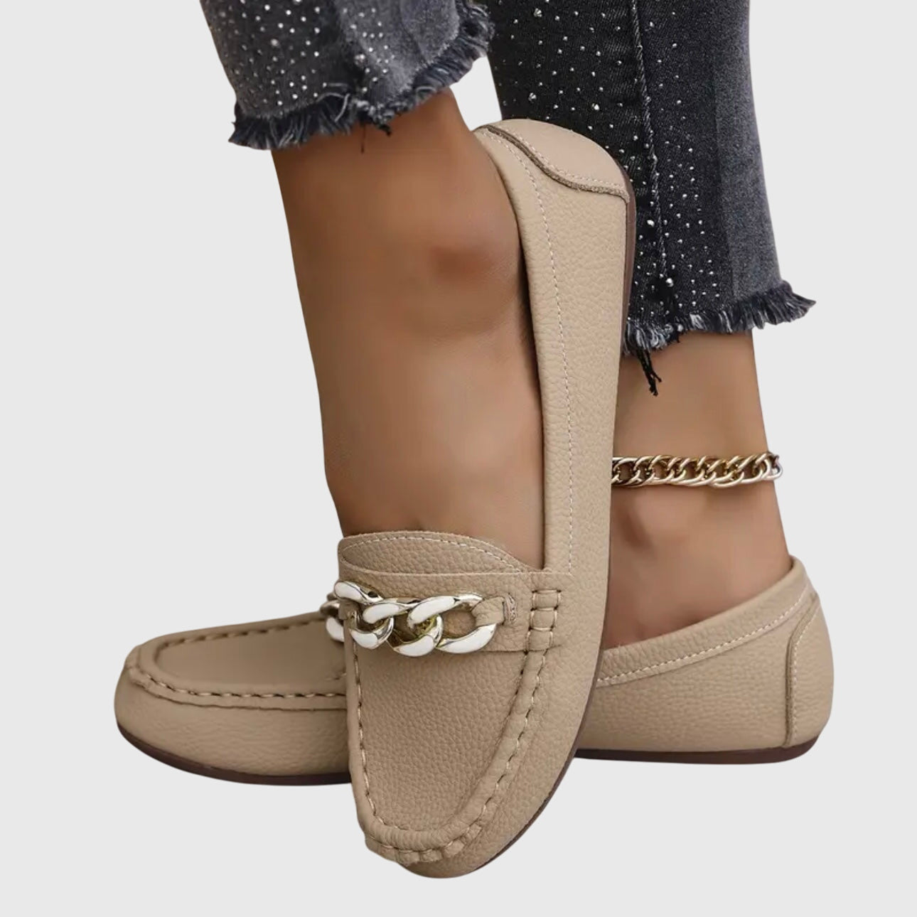 Women's Orthopedic Chain-Detail Loafers
