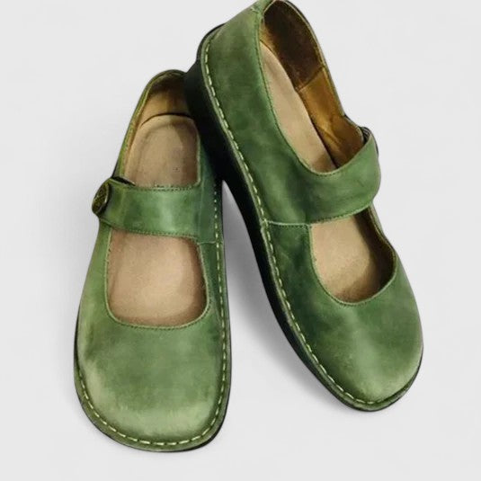 Women's Orthopedic Strap Detail Slip-On Flats