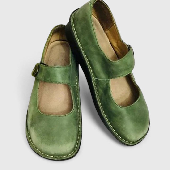 Women's Orthopedic Strap Detail Slip-On Flats