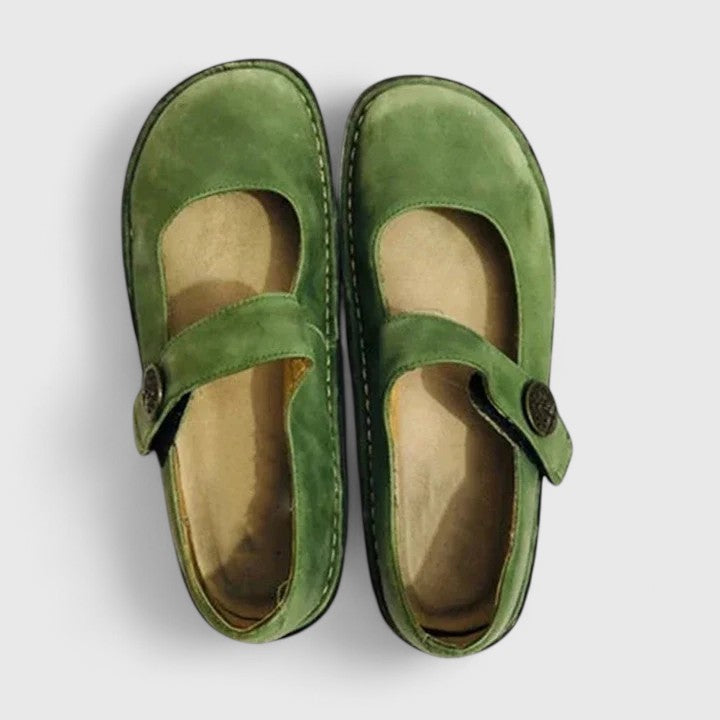 Women's Orthopedic Strap Detail Slip-On Flats