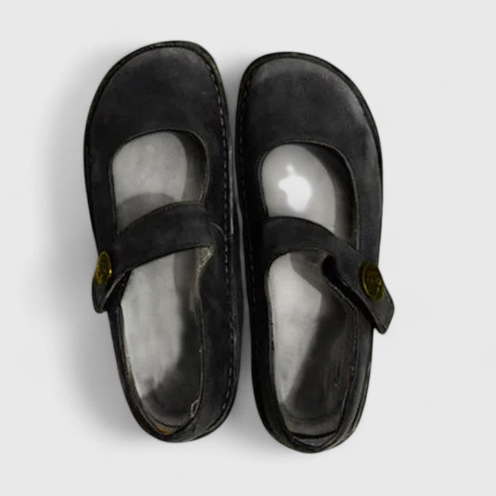 Women's Orthopedic Strap Detail Slip-On Flats