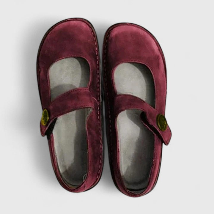 Women's Orthopedic Strap Detail Slip-On Flats