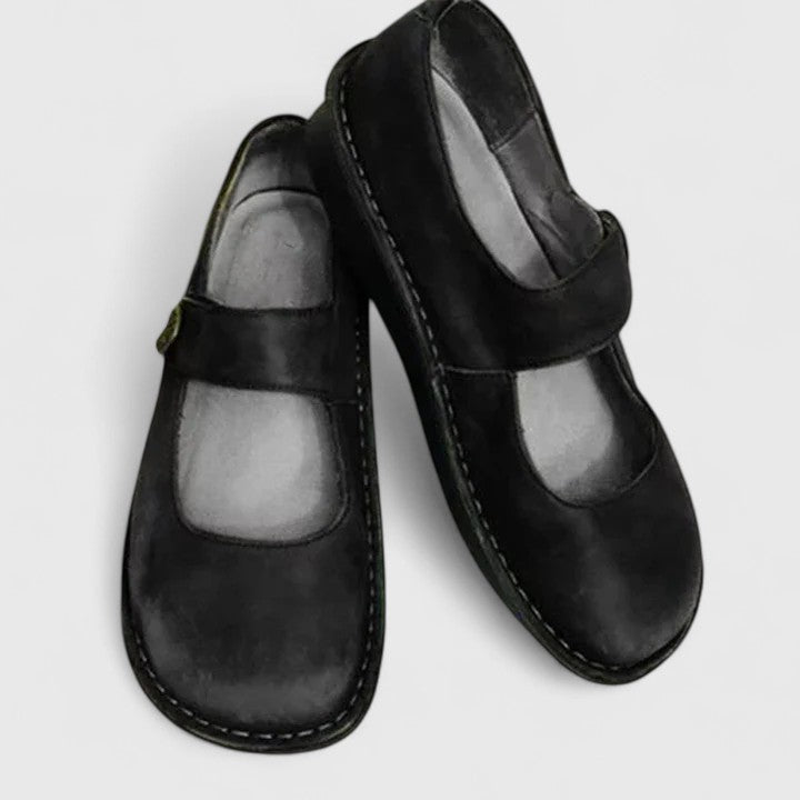 Women's Orthopedic Strap Detail Slip-On Flats