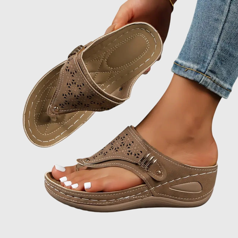 Women's Orthopedic Cut-Out Slip-On Sandals