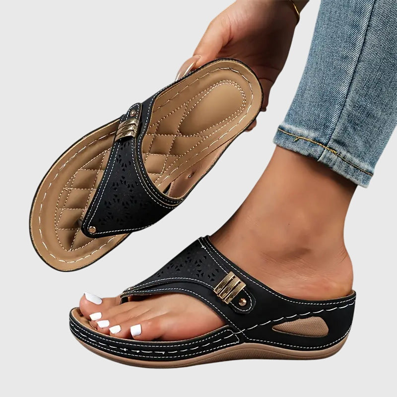 Women's Orthopedic Cut-Out Slip-On Sandals