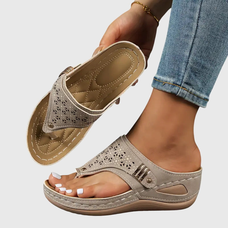 Women's Orthopedic Cut-Out Slip-On Sandals