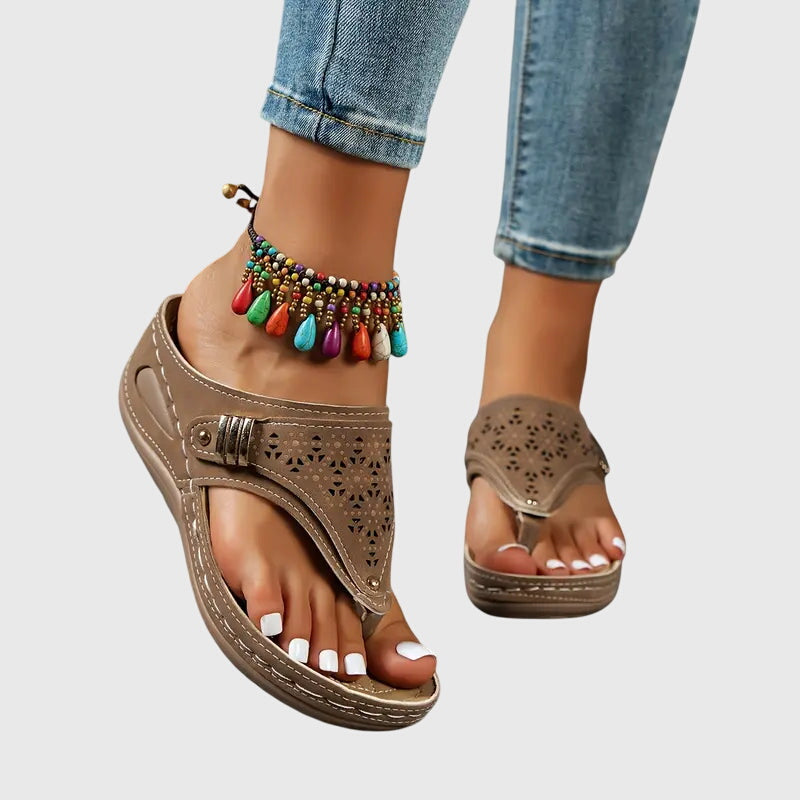 Women's Orthopedic Cut-Out Slip-On Sandals