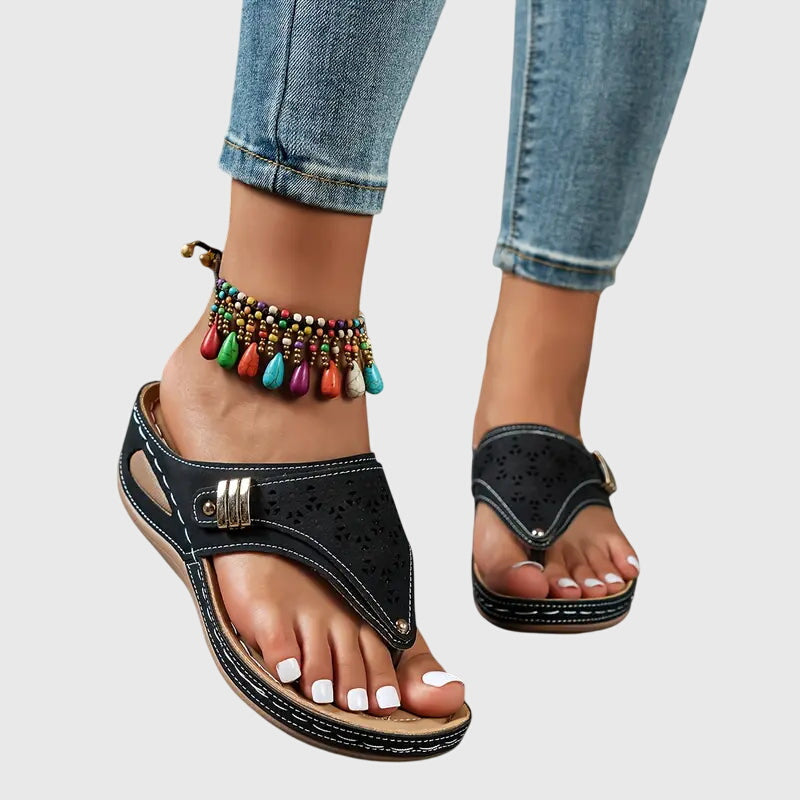 Women's Orthopedic Cut-Out Slip-On Sandals