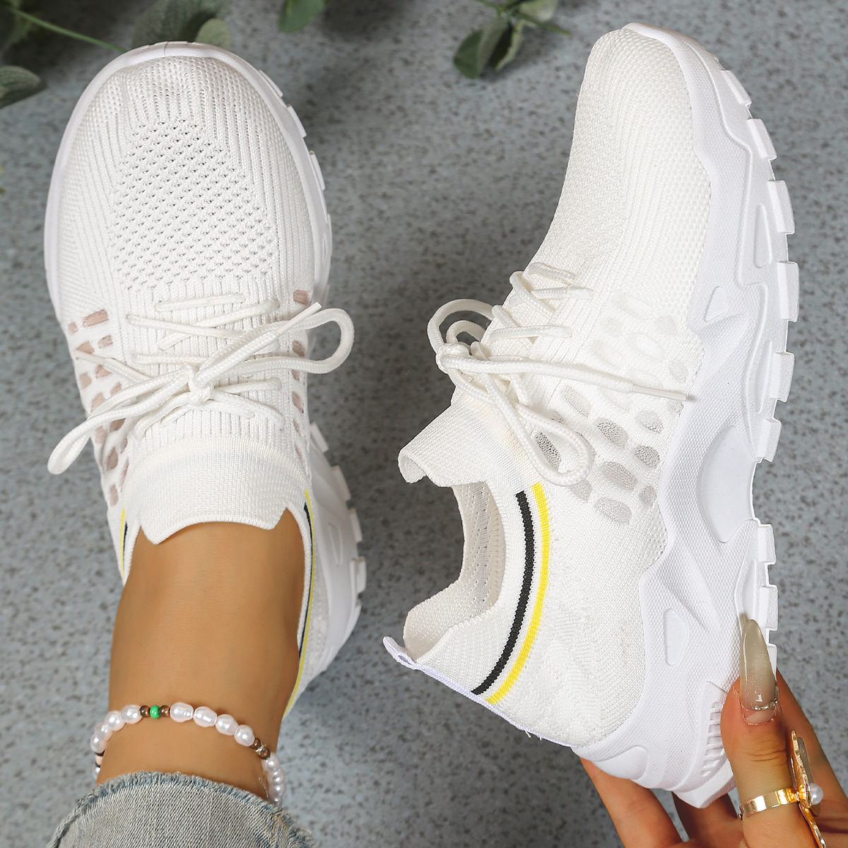 Women's Orthopedic Chunky Knit Running Sneakers