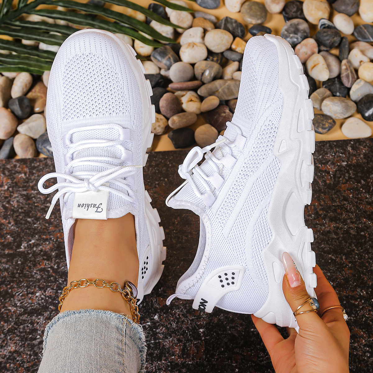 Women's Orthopedic Chunky Knit Running Sneakers