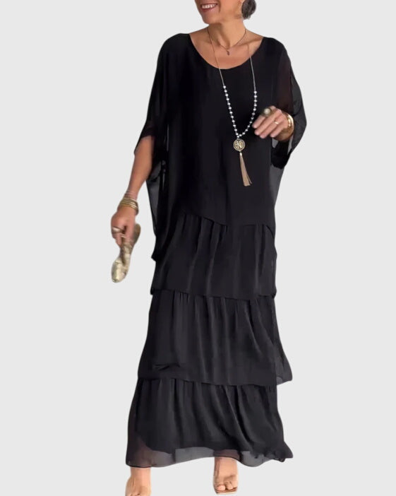 Women's Boho Layered Maxi Dress