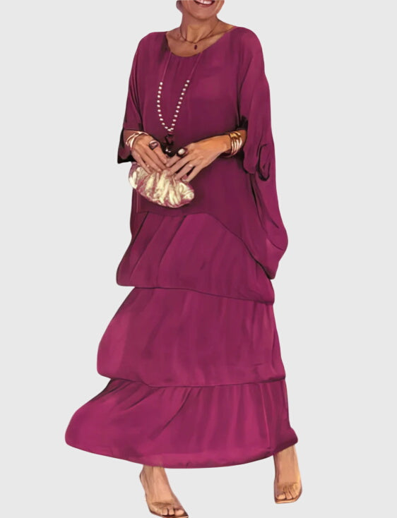 Women's Boho Layered Maxi Dress