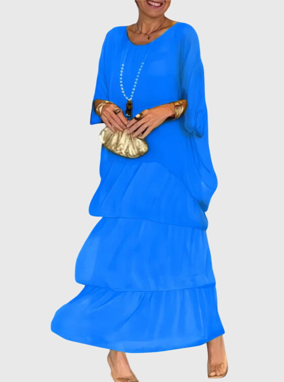 Women's Boho Layered Maxi Dress